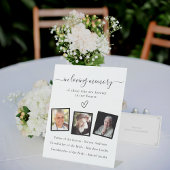 Gedenkfeier zum Schwarz-weißen Foto Sockelschild