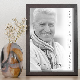 Gedenkfeier zum Schwarzen und Weißen Foto Poster