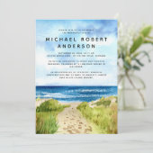 Gedenkfeier zum Thema "Beach Ocean Tribute" Einladung (Stehend Vorderseite)