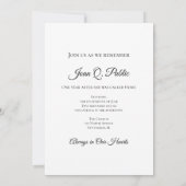 Gedenkfeier zum Tode der Bläserblüte Einladung (Rückseite)