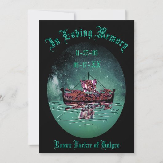 Gedenkfeier zur Beerdigung  Dankeskarte (Vorderseite)