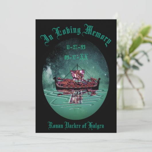 Gedenkfeier zur Beerdigung Dankeskarte (Stehend Vorderseite)