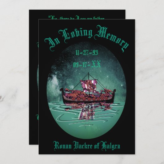 Gedenkfeier zur Beerdigung Dankeskarte (Vorne/Hinten)