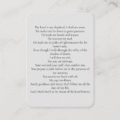 Gedenkfeier zur Beerdigung des Fotos Visitenkarte (Rückseite)