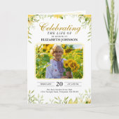 Gedenkfeier zur Beerdigung des Lebens Programm (Vorderseite)