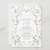 Gedenkfeier zur Beerdigung von Wildblumen Einladung (Vorderseite)