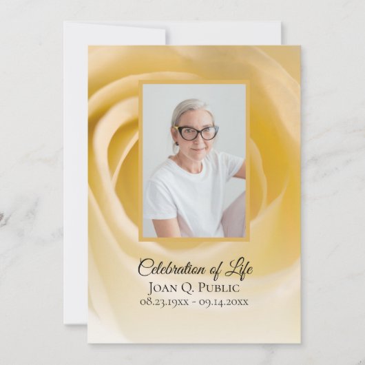 Gedenkfeier zur Blume der Weißen Rose Einladung (Vorderseite)