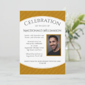 Gedenkfeier zur Feier des Fotos Einladung (Stehend Vorderseite)