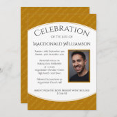 Gedenkfeier zur Feier des Fotos Einladung (Vorne/Hinten)