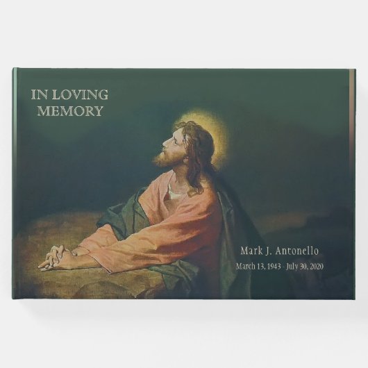 Gedenkfeier zur katholischen Beerdigung Gästebuch (Vorderseite)