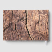 Gedenkfeier zur Lebensbeerdigung Rustikales Holz G Gästebuch (Rückseite)