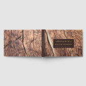 Gedenkfeier zur Lebensbeerdigung Rustikales Holz G Gästebuch (Voll)