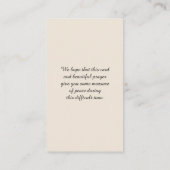 Gedenkfeier zur Lebenslandschaftskarte Visitenkarte (Rückseite)