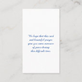 Gedenkfeier zur LebensPicture Card Visitenkarte (Rückseite)