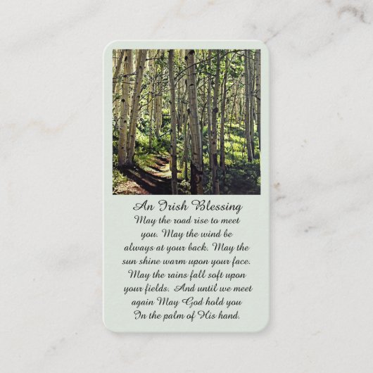 Gedenkfeier zur LebensPicture Card Visitenkarte (Vorderseite)