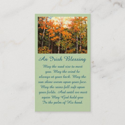 Gedenkfeier zur LebensPicture Card Visitenkarte (Vorderseite)