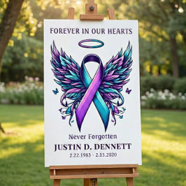 Gedenkfeier zur Suizidprävention Willkommensschild Poster