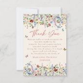 Gedenkfeier zur Wildblume der Wasserfarben Dankeskarte (Vorderseite)