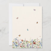 Gedenkfeier zur Wildblume der Wasserfarben Einladung (Rückseite)