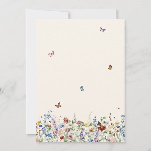 Gedenkfeier zur Wildblume der Wasserfarben Einladung (Rückseite)