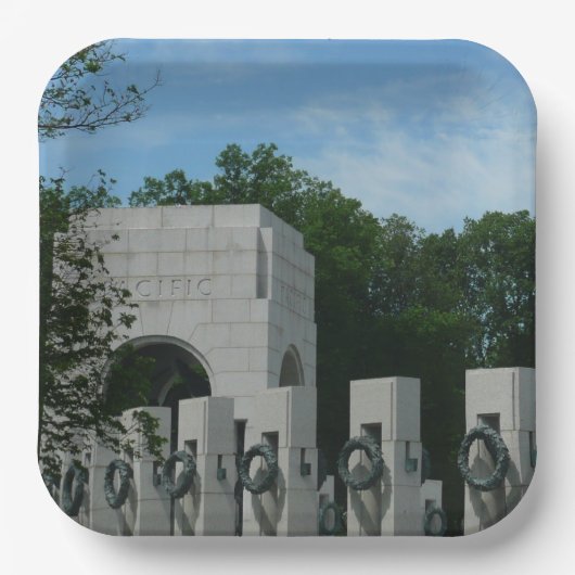 Gedenkfeiern des Zweiten Weltkriegs in Washington Pappteller (Vorderseite)