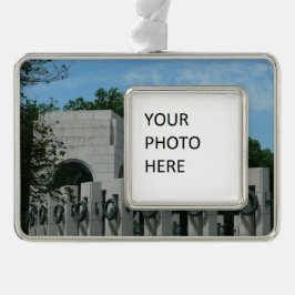 Gedenkfeiern des Zweiten Weltkriegs in Washington  Rahmen-Ornament Silber
