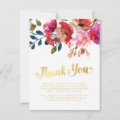 Gedenkflorale Beerdigung Dankeschön Karte (Vorderseite)