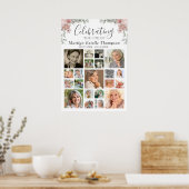 Gedenkflorale feiert Leben 21 FotoCollage Poster (Küche)