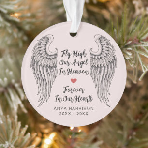 Gedenkflügel fliegen hoch, unser Engel im Himmel F Ornament