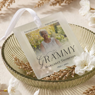 Gedenkfoto-Andenken an Oma Ornament Aus Glas