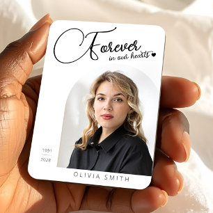 Gedenkfoto Andenken Elegante Minimalistische Beerd Magnet