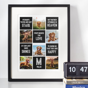 Gedenkfoto-Collage für Haustiere Poster
