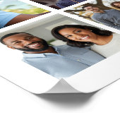 Gedenkfoto-Collage In unseren Herzen für immer Poster (Ecke)
