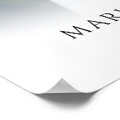 Gedenkfoto Elegantes Schrift Funeral Willkommenssc Poster (Ecke)