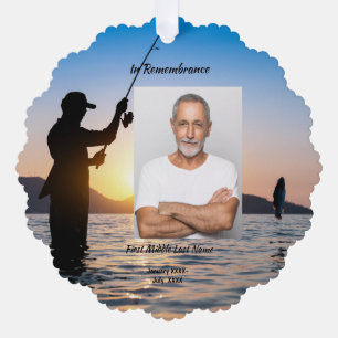 Gedenkfoto-Feier des Lebens Andenken Ornament Karte