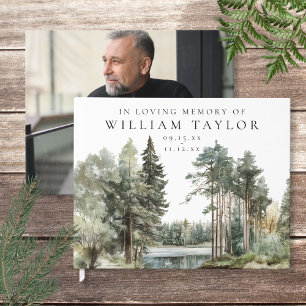 Gedenkfoto für die Trauerfeier am Waldsee Gästebuch