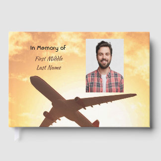 Gedenkfoto Gebets-Pilot-Flugzeug Flug Gästebuch