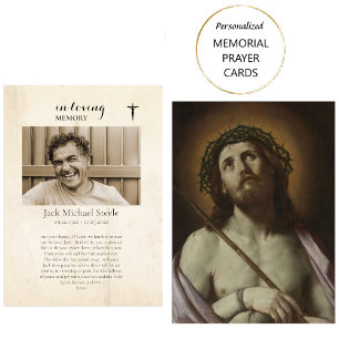Gedenkfoto-Gebetskarte der Passion Christi Platzkarte