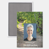 Gedenkfoto-Gebetsweg-Wald-Bäume Magnet (Vorderseite/Rückseite)
