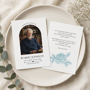 Gedenkfoto-Karte mit Gebet in individueller Brieft Visitenkarte