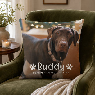Gedenkfoto Pfotenabdruck Hund Kissen