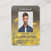 Gedenkfoto Scheuneule Vogel Visitenkarte (Rückseite)