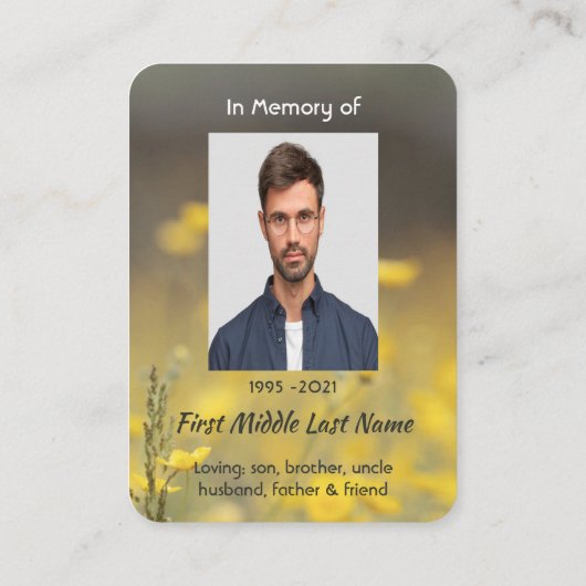 Gedenkfoto Scheuneule Vogel Visitenkarte (Rückseite)