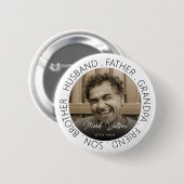 Gedenkfoto Trauerfeier Beerdigung Button (Vorne & Hinten)