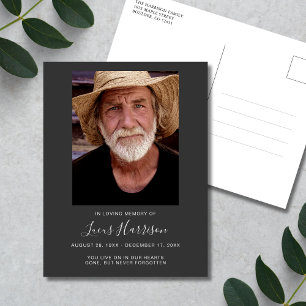 Gedenkfoto-Tribut für Beerdigungen Postkarte