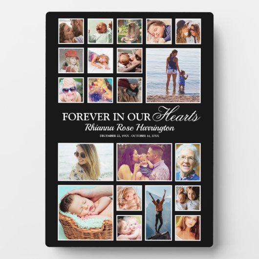 GedenkfotoCollage Fotoplatte (Vorderseite)