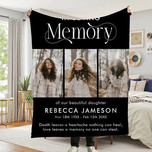 GedenkfotoCollage "In Love Memory" Fleecedecke