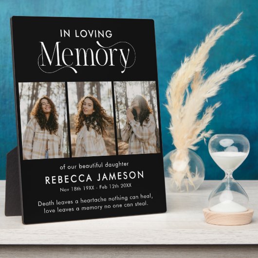 GedenkfotoCollage "In Love Memory" Fotoplatte (Seite)