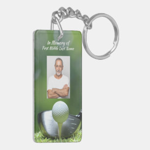 Gedenkfotograf Golfspieler Golfplatz Golfen Schlüsselanhänger