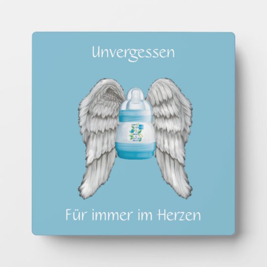 Gedenkfotoplatte für Sternenkindereltern Fotoplatte (Vorderseite)